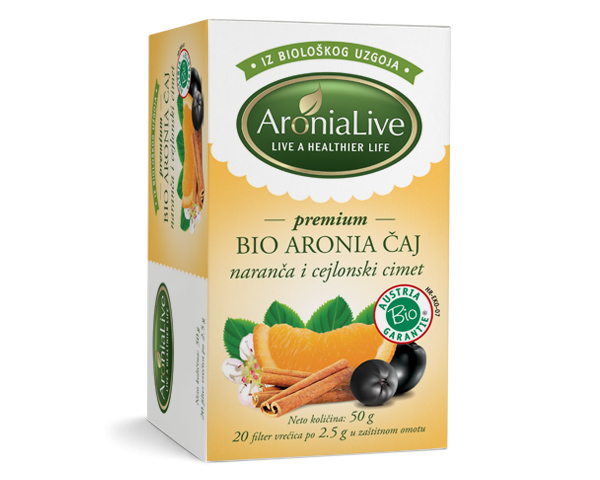 100% biologischer Aronia Tee mit Bio Orange und Bio Ceylon-Zimt